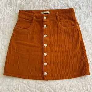 Burnt orange skirt from Zara